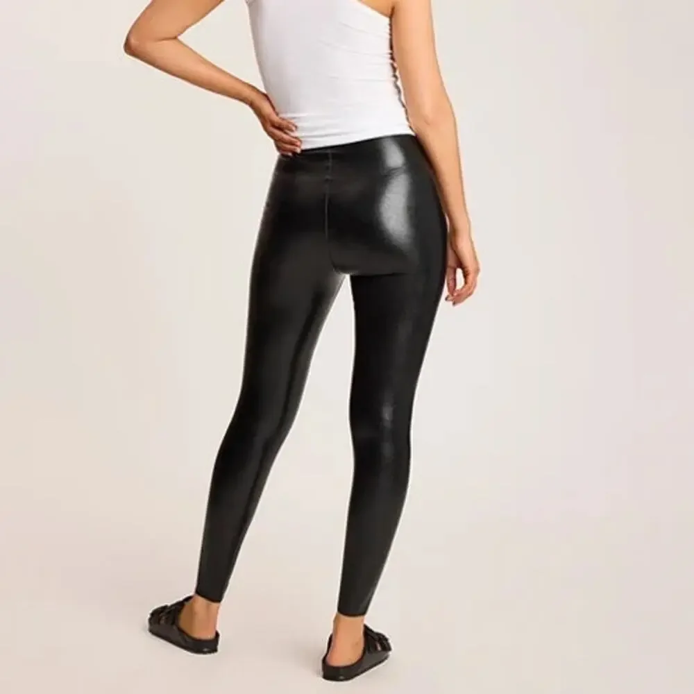 Commando Women’s Medium Legging Faux Leather High Rise Black